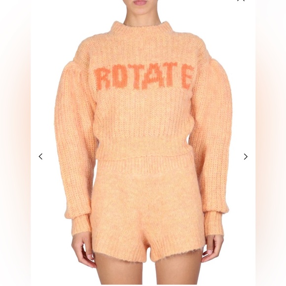 NWT ROTATE Adley Logo Sweater & Susanna Shorts Wool Alpaca Knit 34 fits 2 to 6 - Picture 3 of 11